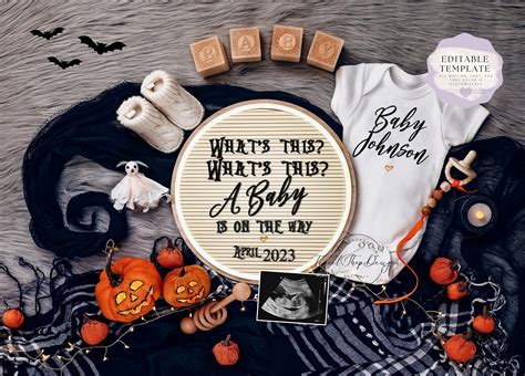 halloween pregnancy announcement